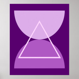 Poster Art moderne Abstrait Formes géométriques violettes