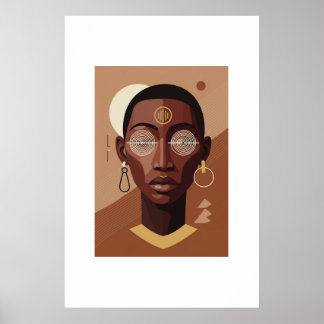 Poster Art moderne d'Afrique-Woman