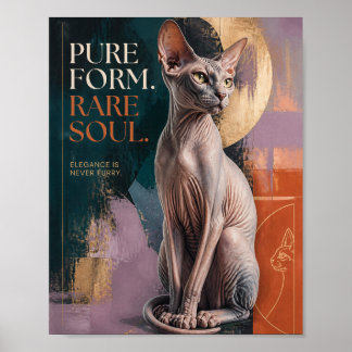 Poster Art moderne de chat Sphynx