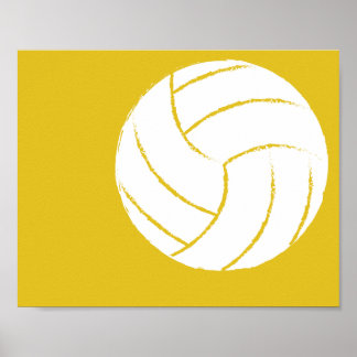 Poster Art moderne de volley-ball peint à la main - 1 sur