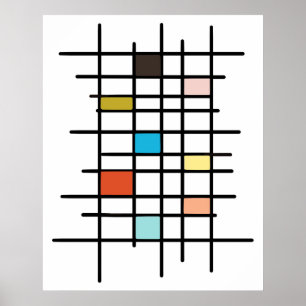 Poster Art moderne du milieu du siècle
