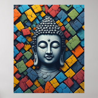 Poster Art Moderne Géométrique - Seigneur Bouddha