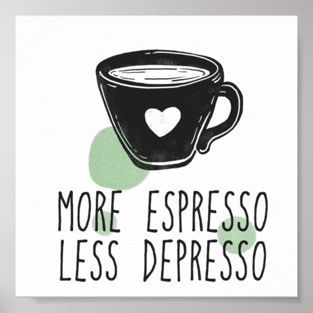 Poster Art moderne imprimé espresso (Devant)