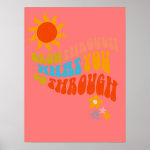 Poster Art Mot Esthétique Rétro pour Filles, Tweens, Ados