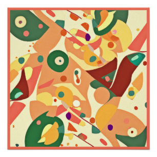 Poster Art Motif au hasard