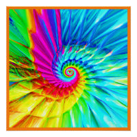 Art Motif de la spirale éclatée de couleur