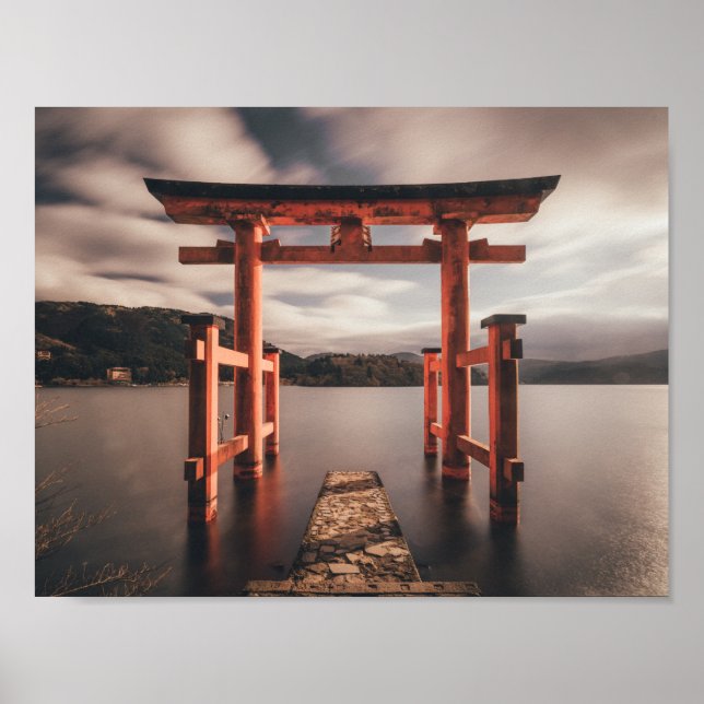 Poster Art mur de portes japonais (Devant)