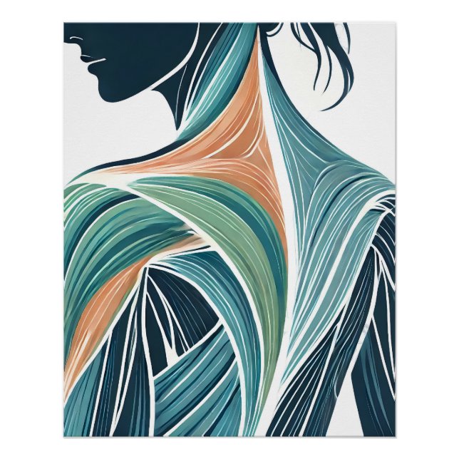 Poster Art Muscle féminin moderne (Devant)