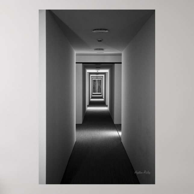 Poster Art noir et blanc - Une invitation (Devant)