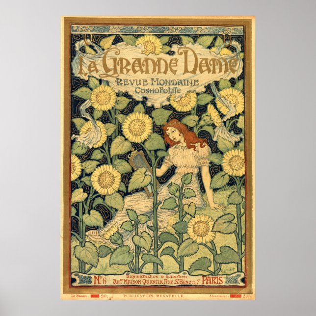 Poster Art nouveau 1893 Couverture par Eugène Grasset (Devant)
