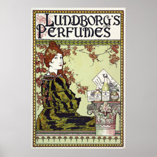 Poster Art Nouveau 1894 Publicité de parfum de Louis John