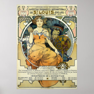 Poster Art nouveau 1904 Exposition universelle par Alphon