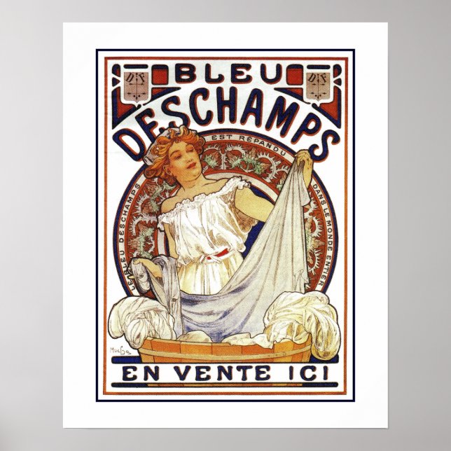 Poster Art Nouveau Alfons Mucha, produit de lavage et (Devant)