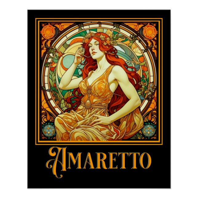 Poster Art Nouveau Amaretto (Devant)