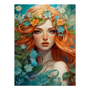 Poster Art Nouveau Aos sí Fairy