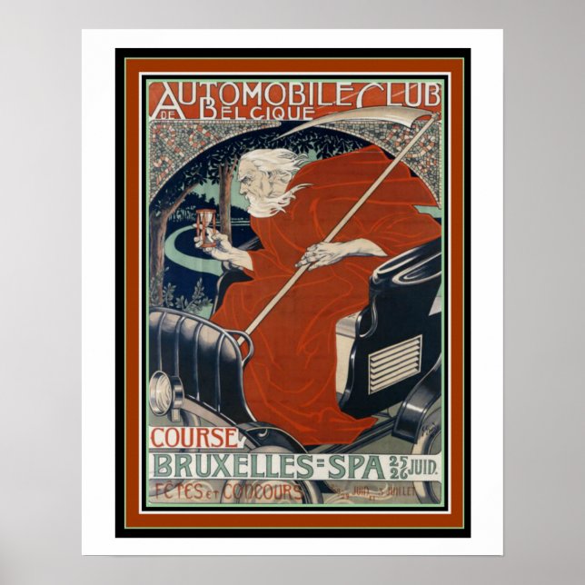 Poster Art Nouveau Automobile Club 16 x 20 (Devant)