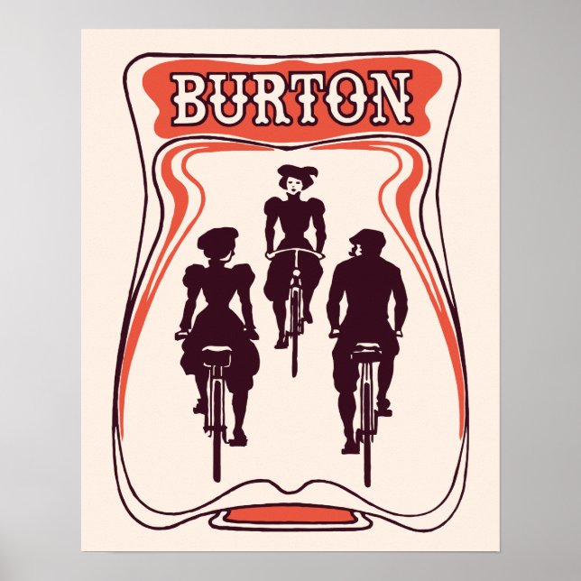 Poster Art nouveau bicyle thème de la bière publicité (Devant)