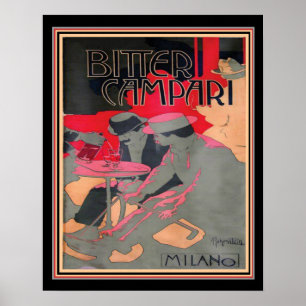 Poster Art Nouveau "Bitter Campari par Adolfo Hohenstein,