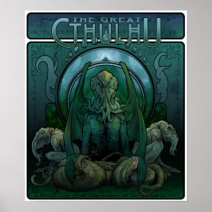 Poster Art Nouveau Cthulhu