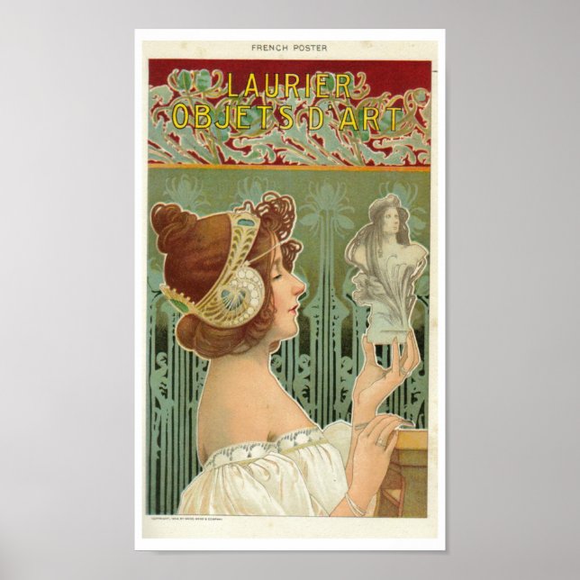 Poster Art nouveau femme Art français par henri livemont (Devant)