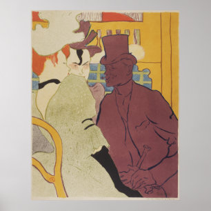 Poster Art Nouveau Flirt par Toulouse-Lautrec
