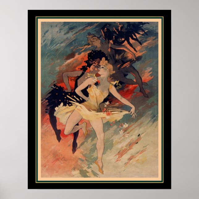 Poster Art nouveau Imprimer "La Danse" - 16x20 (Devant)