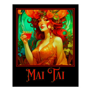 Poster Art Nouveau Mai Tai