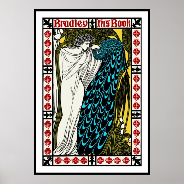 Poster Art Nouveau Peacock par Will H. Bradley (Devant)