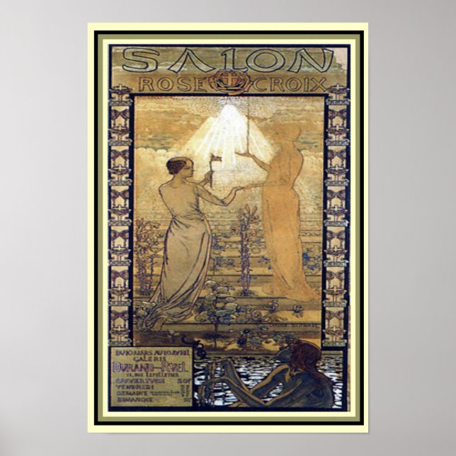 Poster Art nouveau "Salon de la Rose Croix" Imprimer 13 x (Devant)
