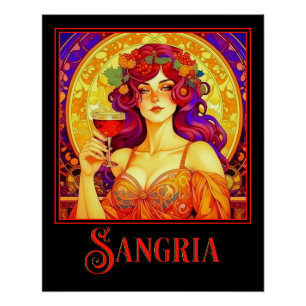 Poster Art nouveau Sangria