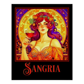Poster Art nouveau Sangria