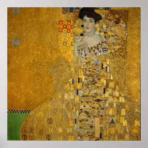 Poster Art nouveau vintage Adele Bloch-Bauer I par Klimt