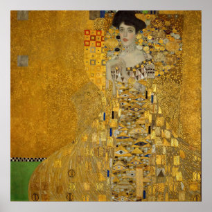 Poster Art nouveau vintage Adele Bloch-Bauer I par Klimt