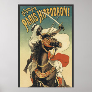 Poster Art Nouveau vintage, Arabes du désert du Sahara