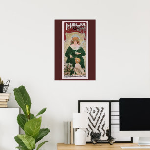 Poster Art Nouveau vintage Helm Cacao par Privat Livemont