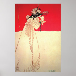 Poster Art Nouveau vintage ~ Isolde par Beardsley