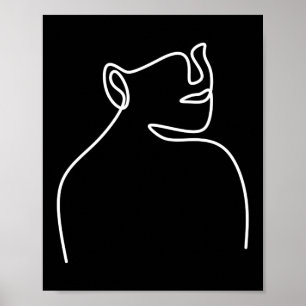 Poster Art numérique continu d'une ligne