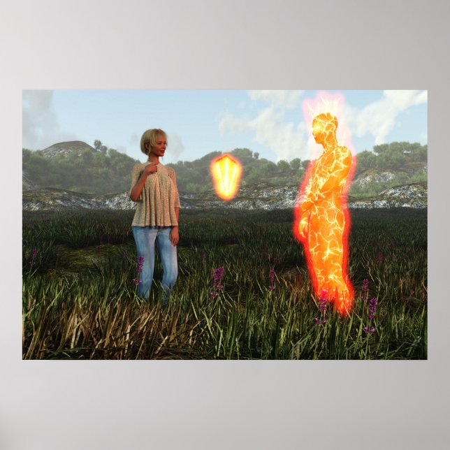 Poster Art numérique d'amour interdit (Devant)