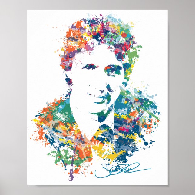 Poster Art numérique de Justin Trudeau (Devant)