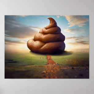 Poster Art numérique de la route Poop