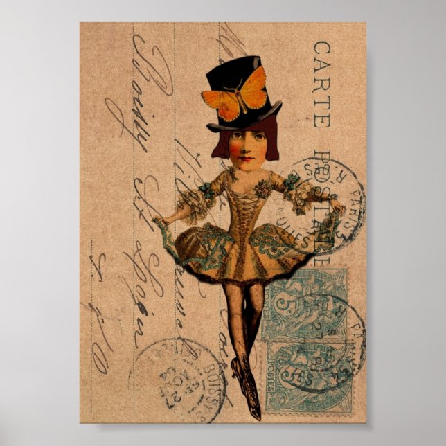 Poster Art numérique de poupée multimédia mixte (Devant)