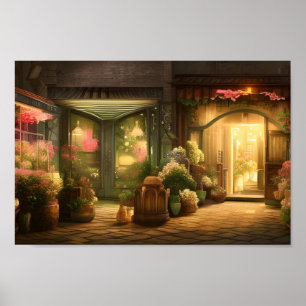 Poster Art numérique Flower Shop