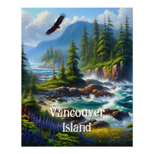Poster Art numérique inspiré par la nature de l'île de Va (Devant)