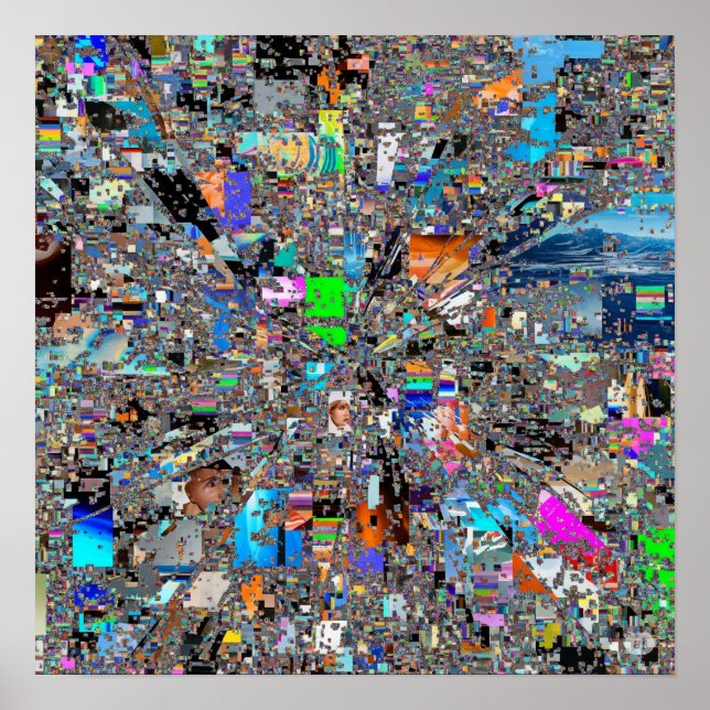 Poster Art numérique intentionnel - Distort pipelé (Devant)