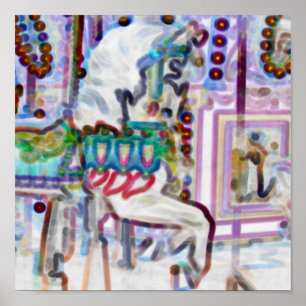 Poster Art numérique Joyeux-Go-Round