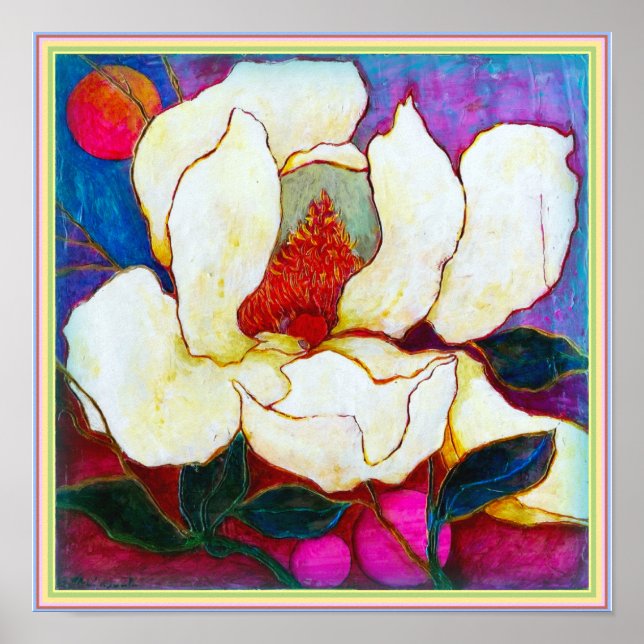 Poster ART-ON-CANVAS : Magnolia Heat 12"x12" (Devant)