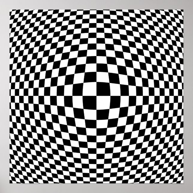 Poster Art optique noir et blanc (Devant)