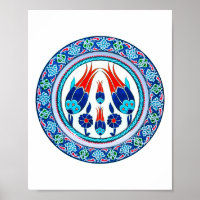Art oriental turc en bleu