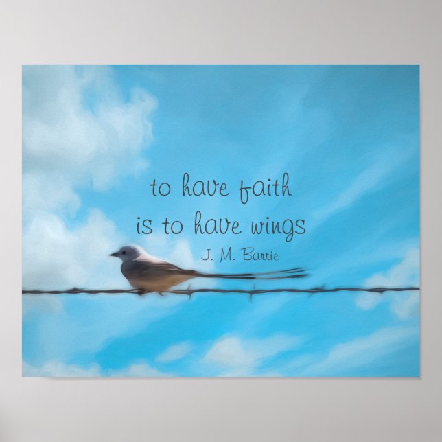 Poster art ornithologique avec une citation inspirante po (Devant)