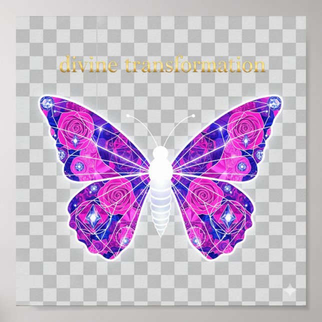 Poster Art papillon de la géométrie sacrée | Téléchargeme (Devant)